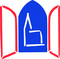 Farbiges Logo Offene Kirchentüre